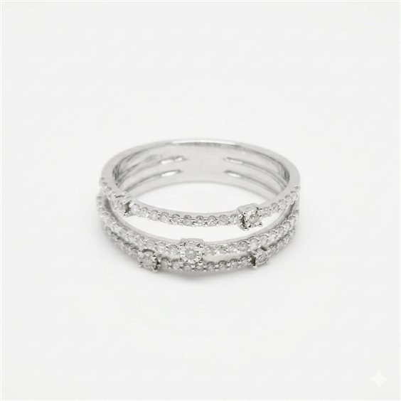 Anello Breda Gioielli Donna in Oro Diamante 0.220 Ct FROF0078-NG - FROF0078-NG